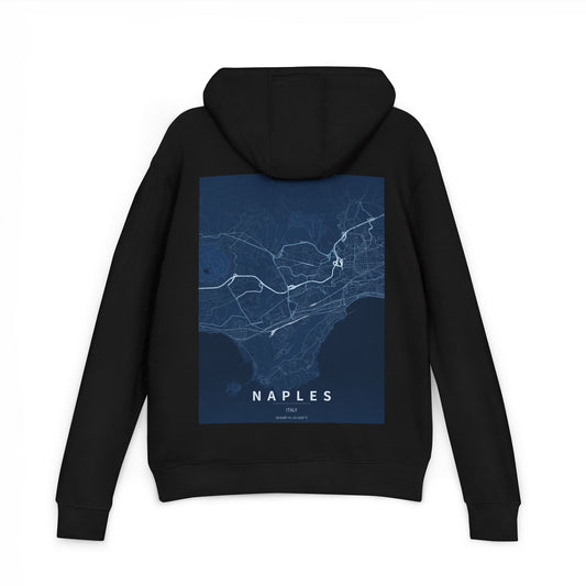 Hoodie — Naples City Map Graphic Pullover (Navy Street Map)