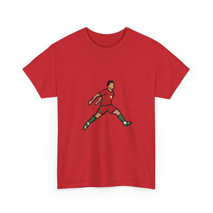 Soccer Player Graphic Tee - Retro Kicking Football Shirt