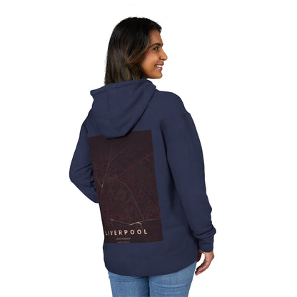 Liverpool City Map Hoodie — Minimalist Urban Map Back Graphic