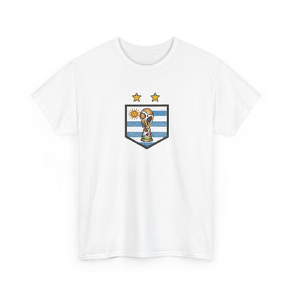 Uruguay Pixel Soccer Tee — Retro 8‑Bit Football Shirt
