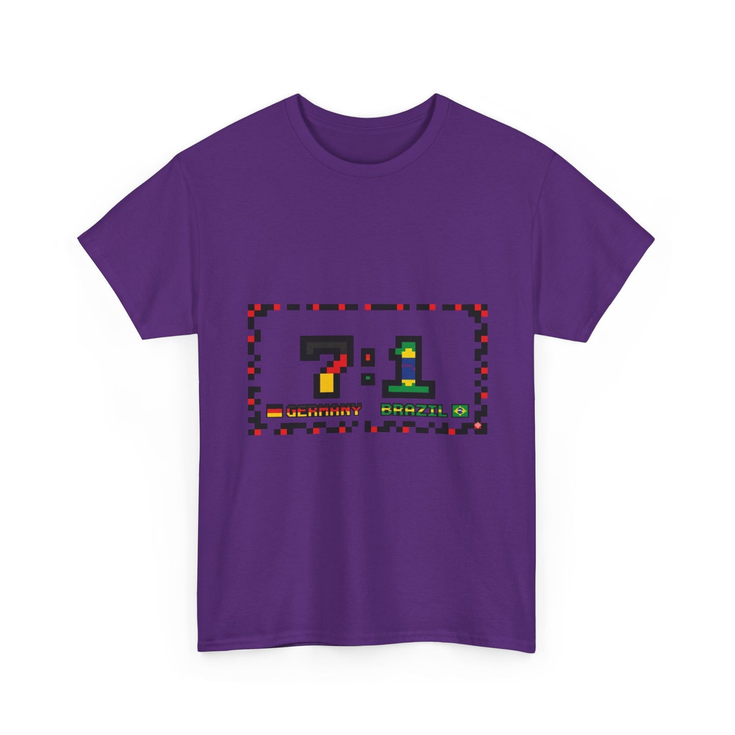 Pixel 7:1 Scoreboard Graphic Tee — Retro Gaming Soccer Jersey Shirt