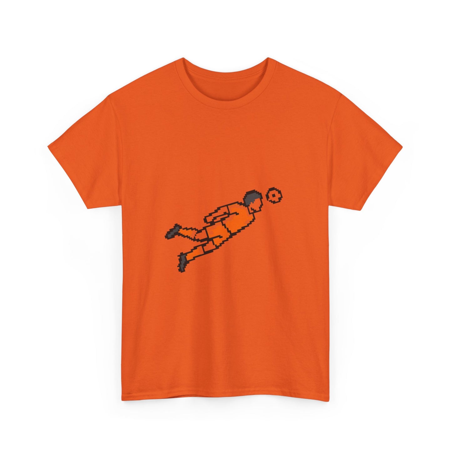 Football Flying Player T-Shirt — 8-Bit Retro Football Pixel Art Tee