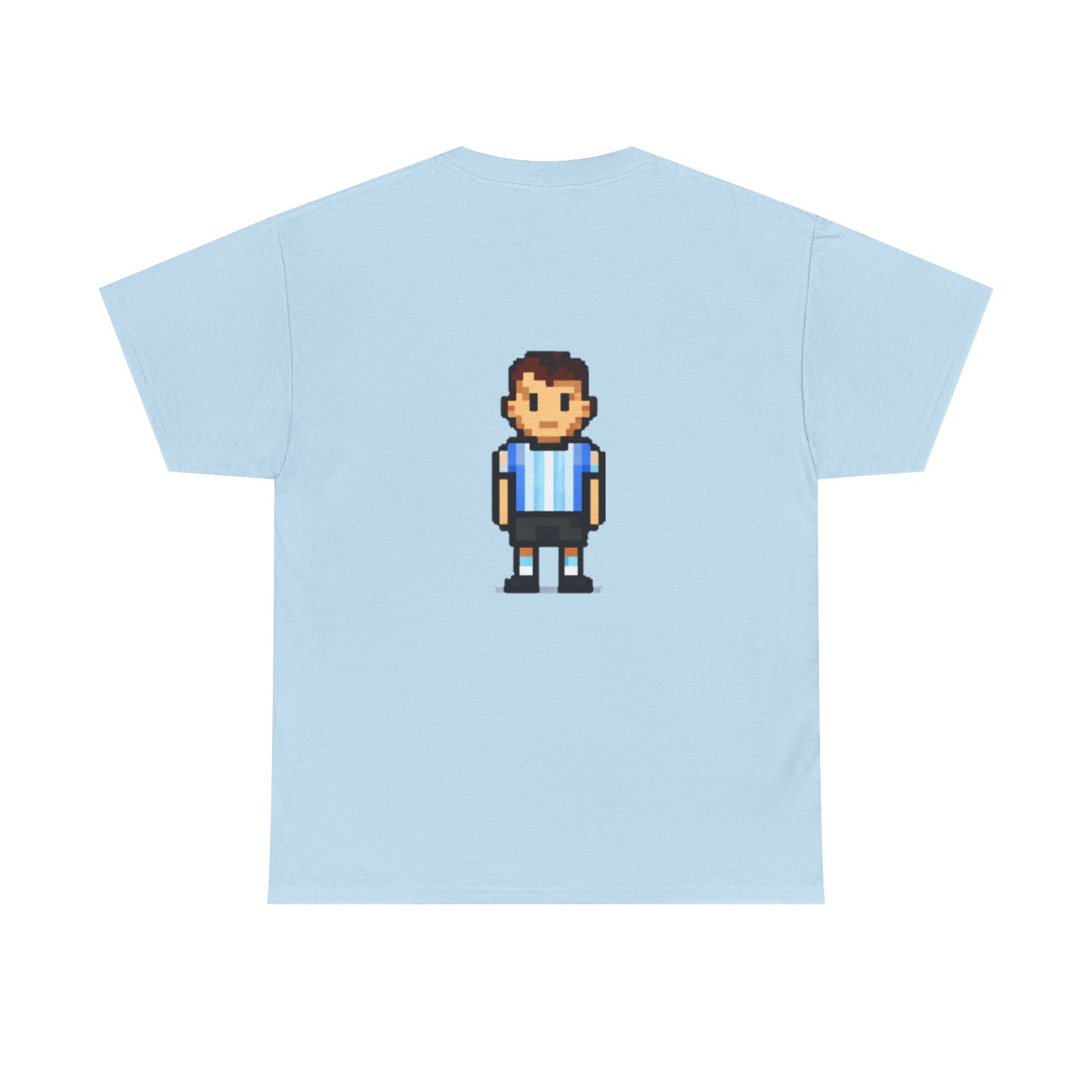Argentina Pixel Soccer Tee — Retro 8‑Bit Football Shirt