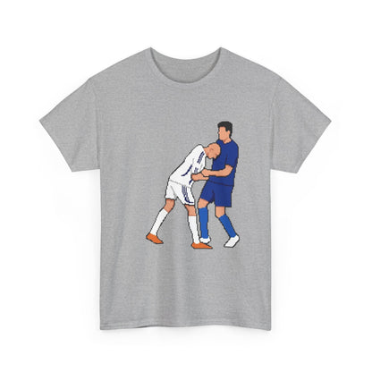 Football Players T-Shirt — Cartoon Football Headbutt Illustration