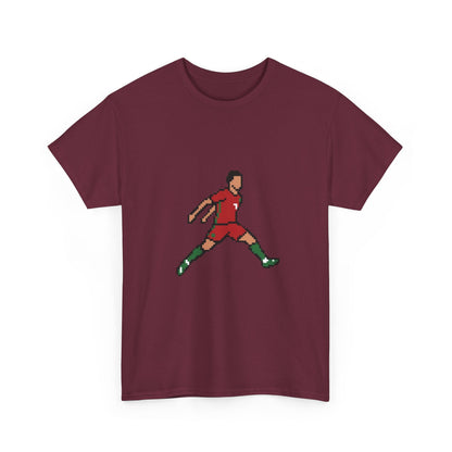 Soccer Player Graphic Tee - Retro Kicking Football Shirt