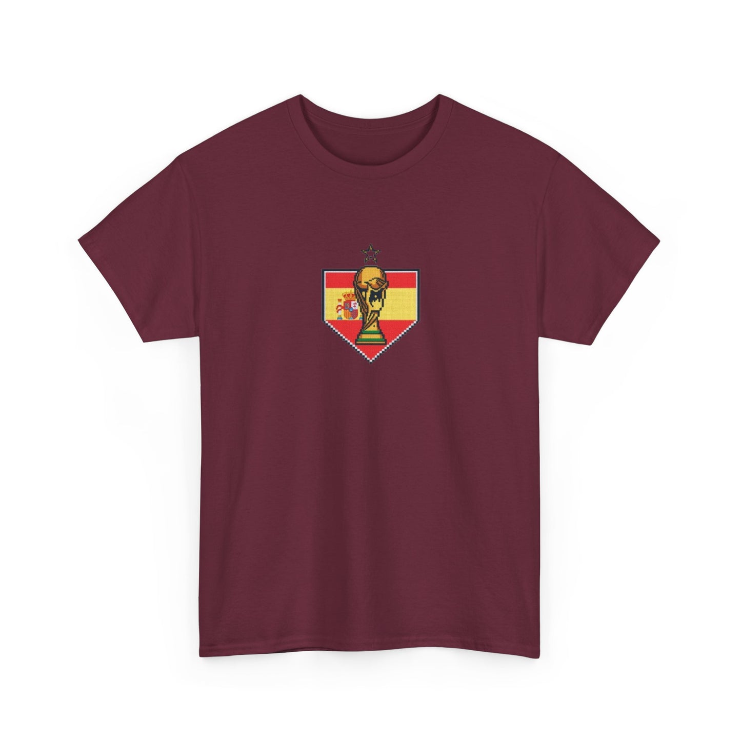 Spain Pixel Soccer Tee — Retro 8‑Bit Football Shirt