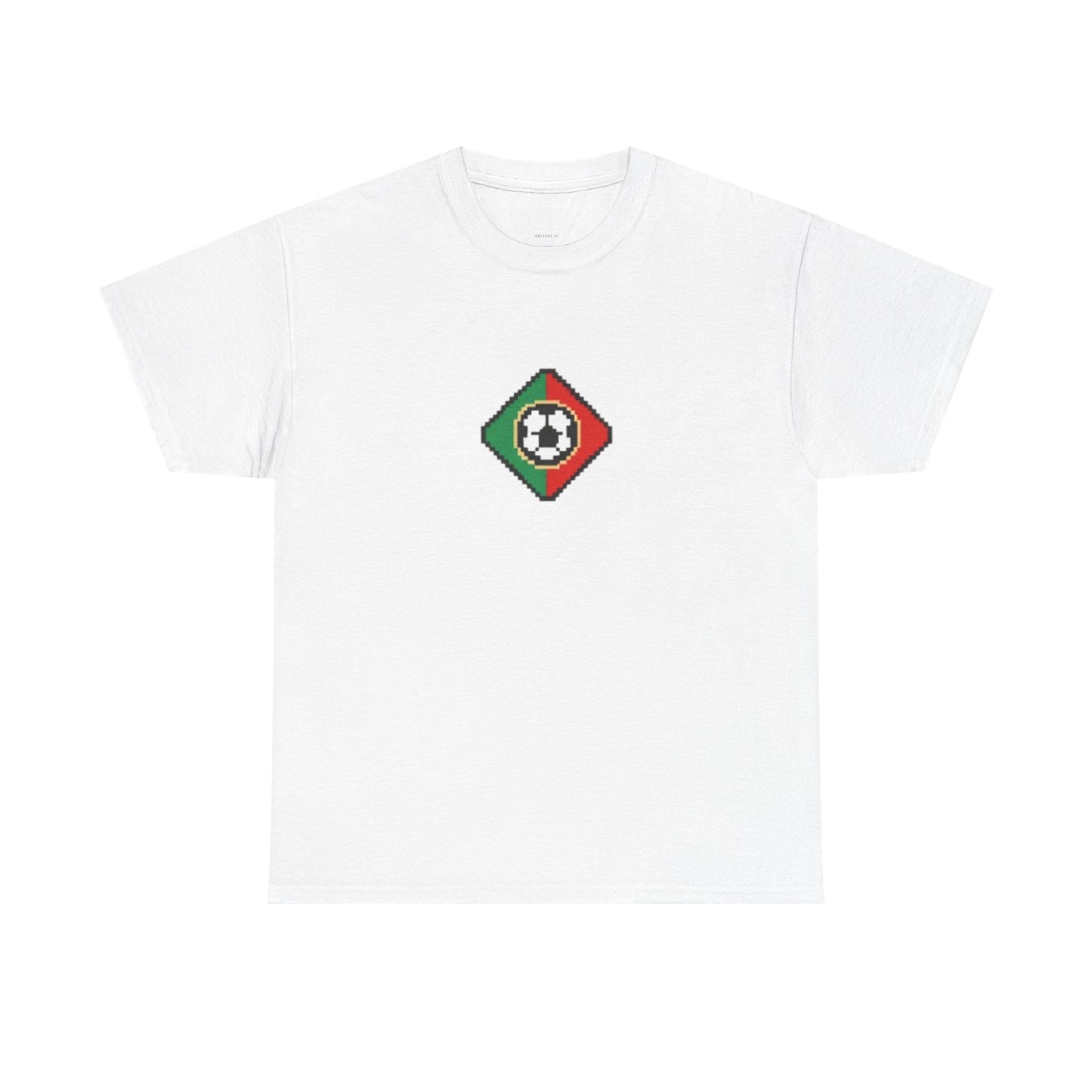 Portugal Pixel Soccer Tee — Retro 8‑Bit Football Shirt