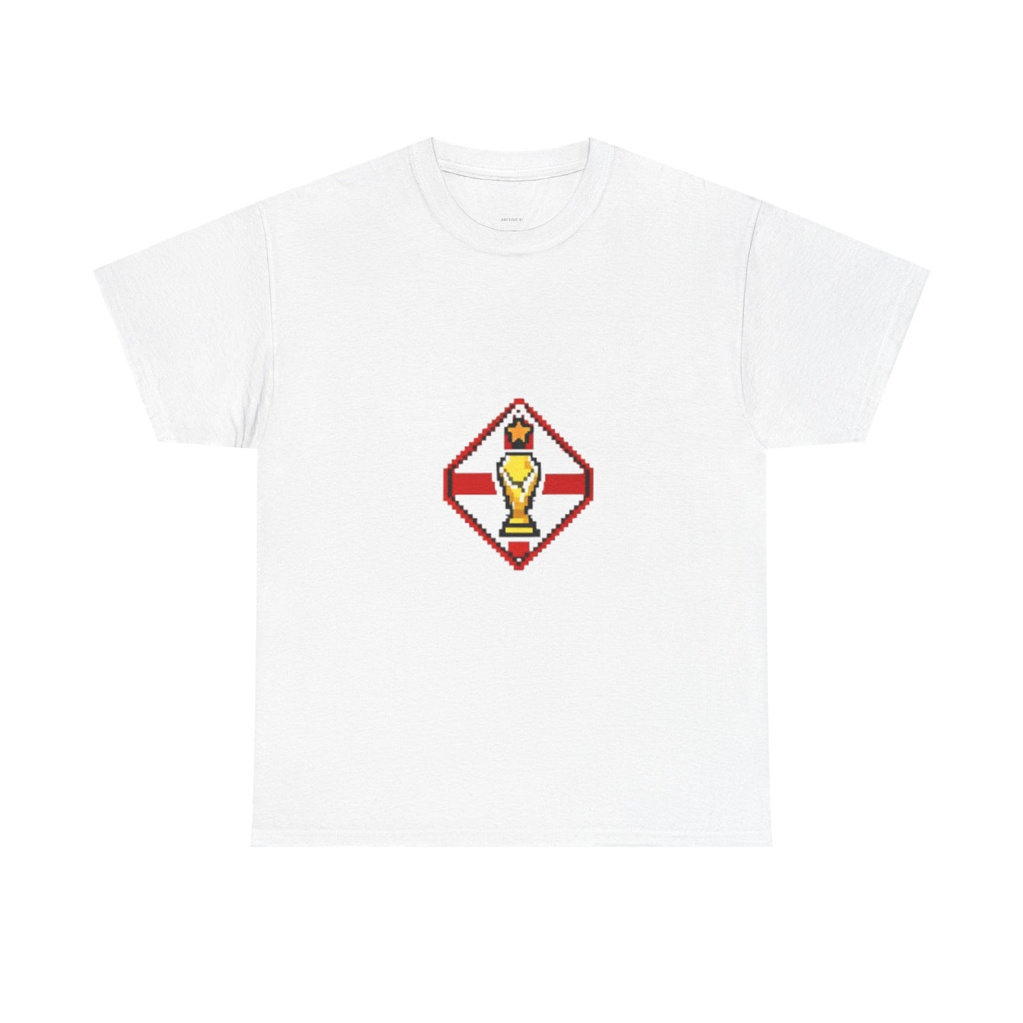 England Pixel Soccer Tee — Retro 8‑Bit Football Shirt