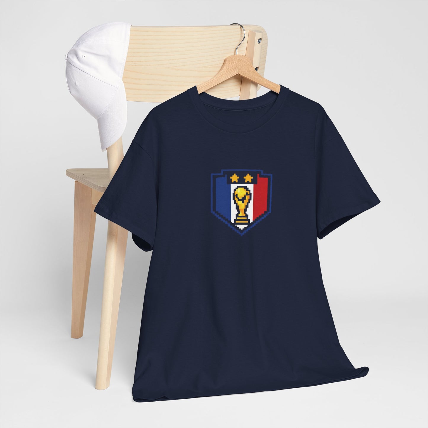 France Pixel Soccer Tee — Retro 8‑Bit Football Shirt