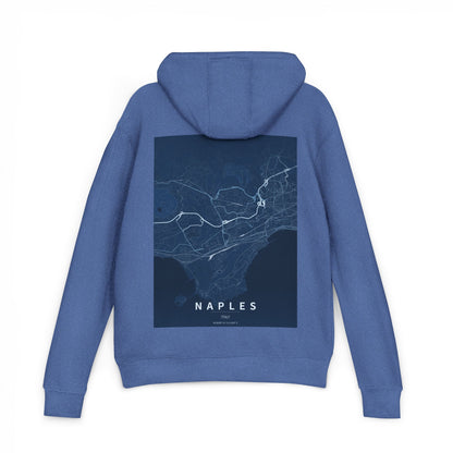 Hoodie — Naples City Map Graphic Pullover (Navy Street Map)