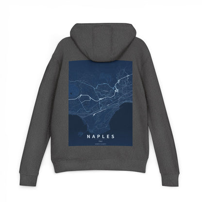 Hoodie — Naples City Map Graphic Pullover (Navy Street Map)