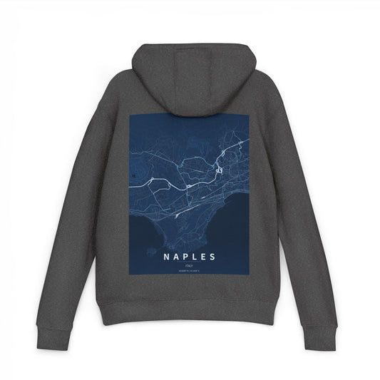 Hoodie — Naples City Map Graphic Pullover (Navy Street Map)