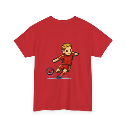 Spain Pixel Soccer Tee — Retro 8‑Bit Football Shirt