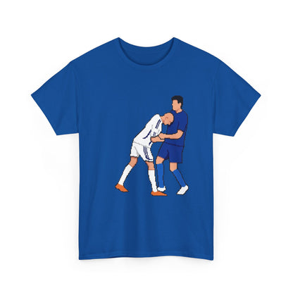 Football Players T-Shirt — Cartoon Football Headbutt Illustration