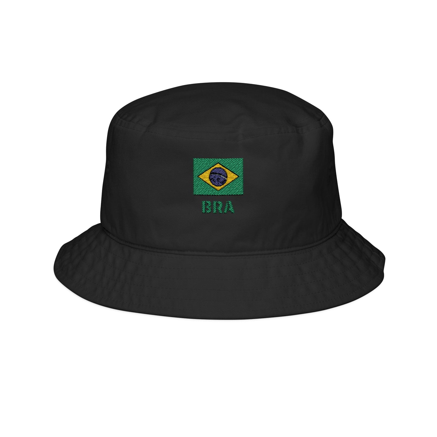 Brazil Bucket Hat Embroidered – BRA Football Fan Hat