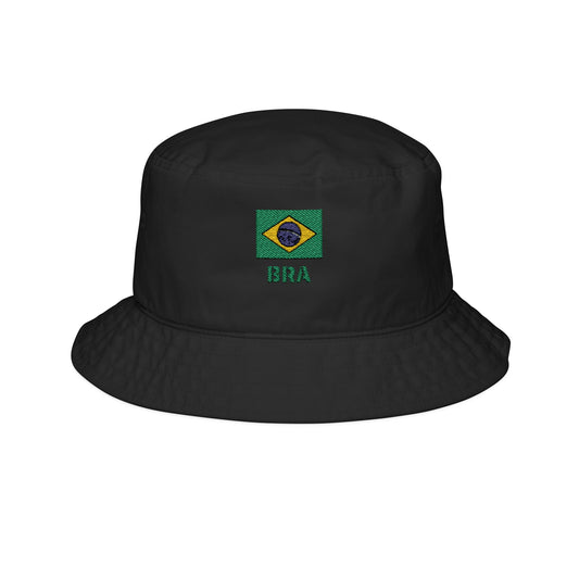Brazil Bucket Hat Embroidered – BRA Football Fan Hat