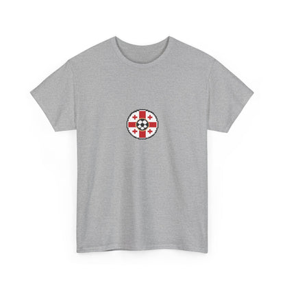 Georgia Pixel Soccer Tee — Retro 8‑Bit Football Shirt