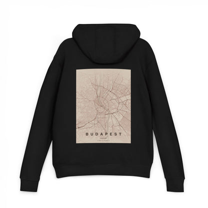 Hoodie - Vintage Budapest City Map Graphic