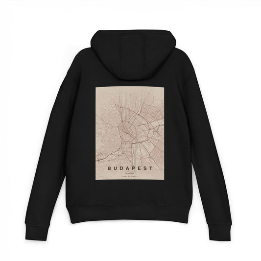 Hoodie - Vintage Budapest City Map Graphic