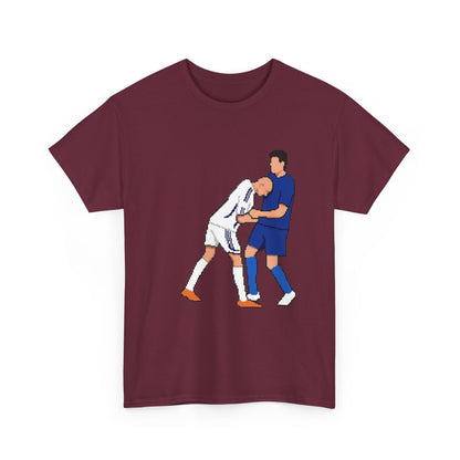 Football Players T-Shirt — Cartoon Football Headbutt Illustration