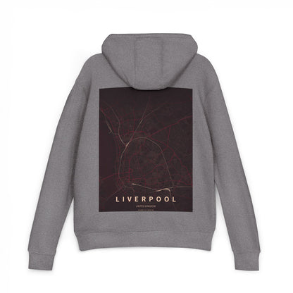 Liverpool City Map Hoodie — Minimalist Urban Map Back Graphic