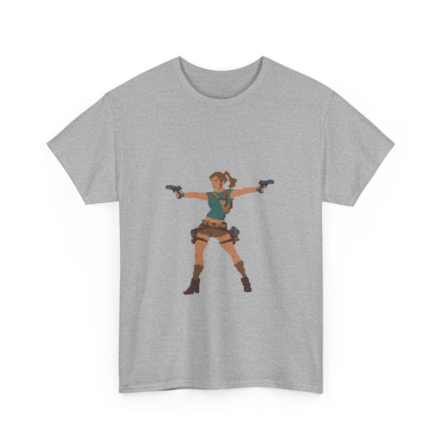 Gamer Adventurer Tee — Dual Pistol Action Graphic T-Shirt