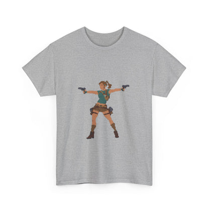 Gamer Adventurer Tee — Dual Pistol Action Graphic T-Shirt