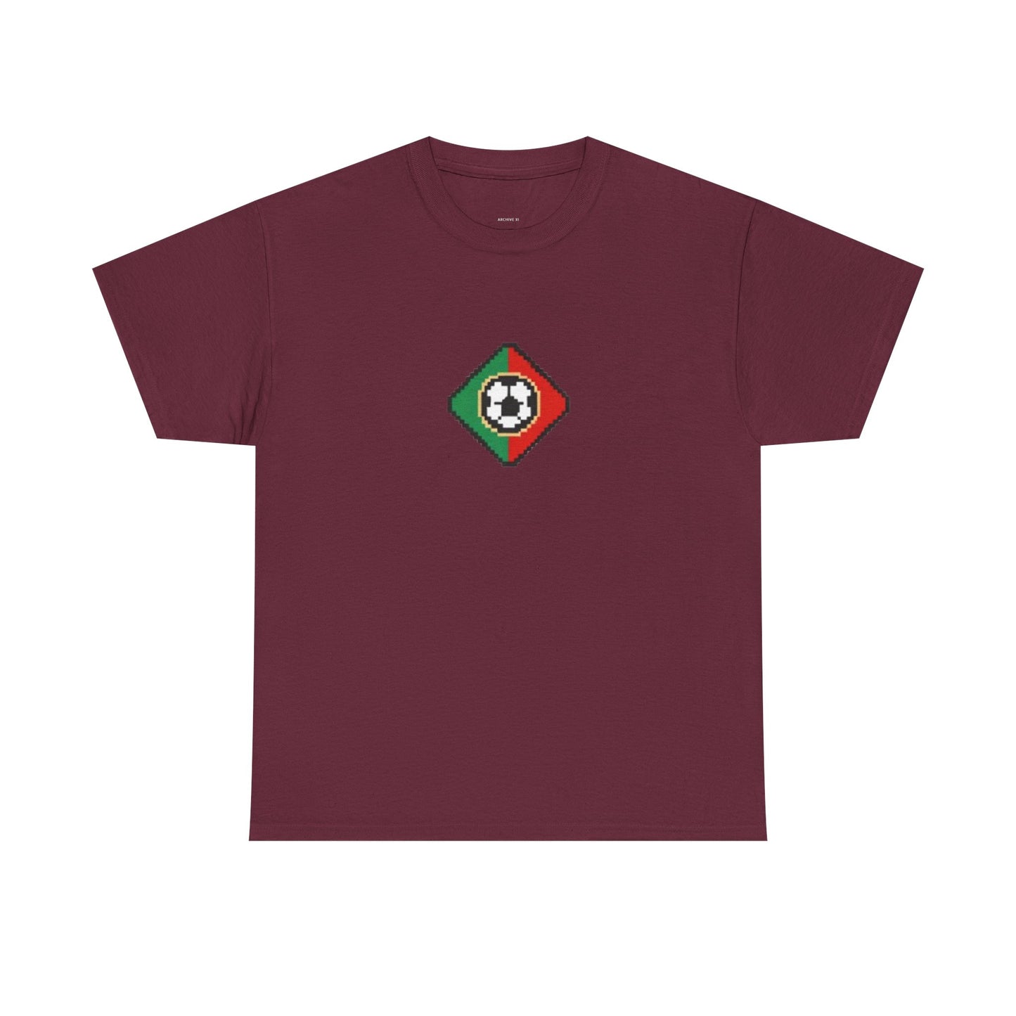 Portugal Pixel Soccer Tee — Retro 8‑Bit Football Shirt