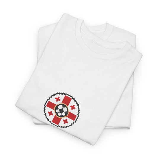 Georgia Pixel Soccer Tee — Retro 8‑Bit Football Shirt