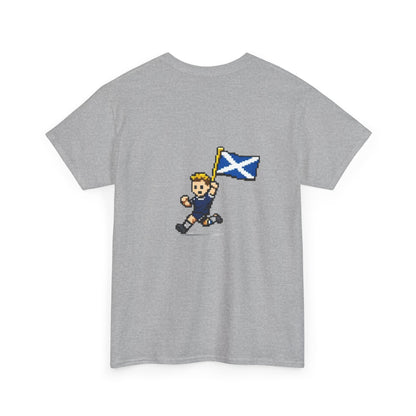 Scotland Pixel Soccer Tee — Retro 8‑Bit Football Shirt