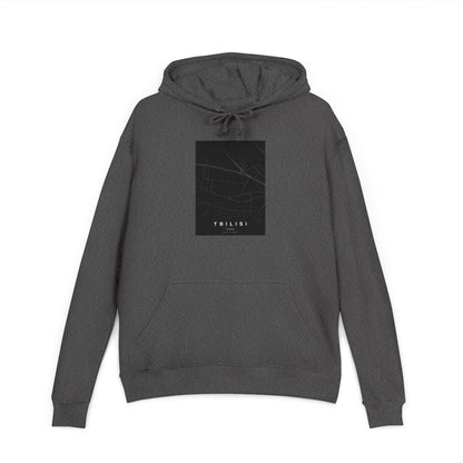 Minimalist Black Square Hoodie - Tbilisi Streets