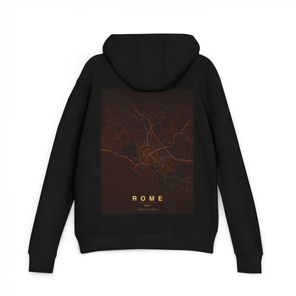 Rome City Map Hoodie — Minimalist Retro Map Graphic Pullover
