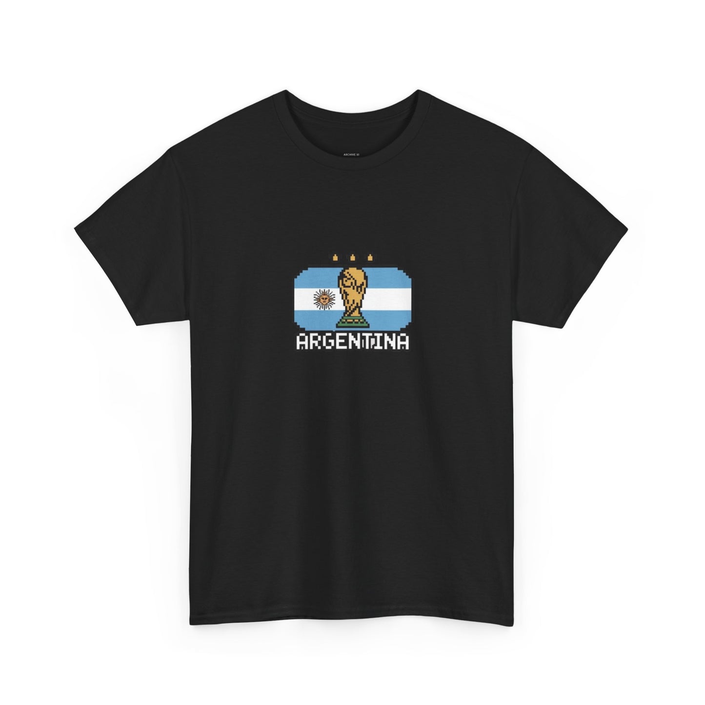 Argentina Pixel Soccer Tee — Retro 8‑Bit Football Shirt