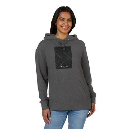 Minimalist Black Marble Hoodie - Tbilisi Streets