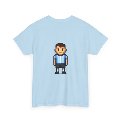 Argentina Pixel Soccer Tee — Retro 8‑Bit Football Shirt