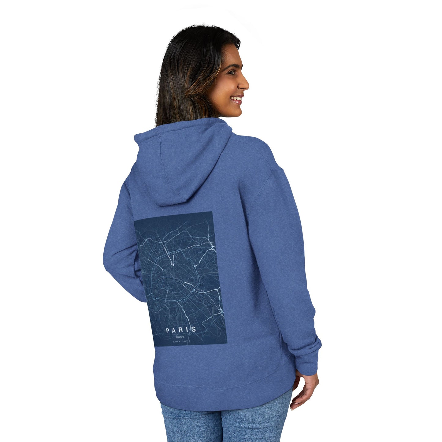 Paris Map Hoodie — Minimalist Star Map Pullover