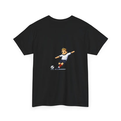 England Pixel Soccer Tee — Retro 8‑Bit Football Shirt
