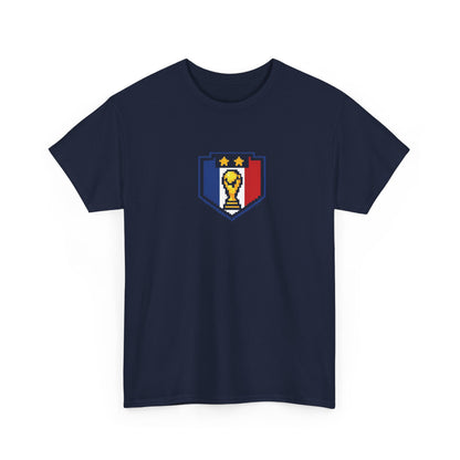 France Pixel Soccer Tee — Retro 8‑Bit Football Shirt