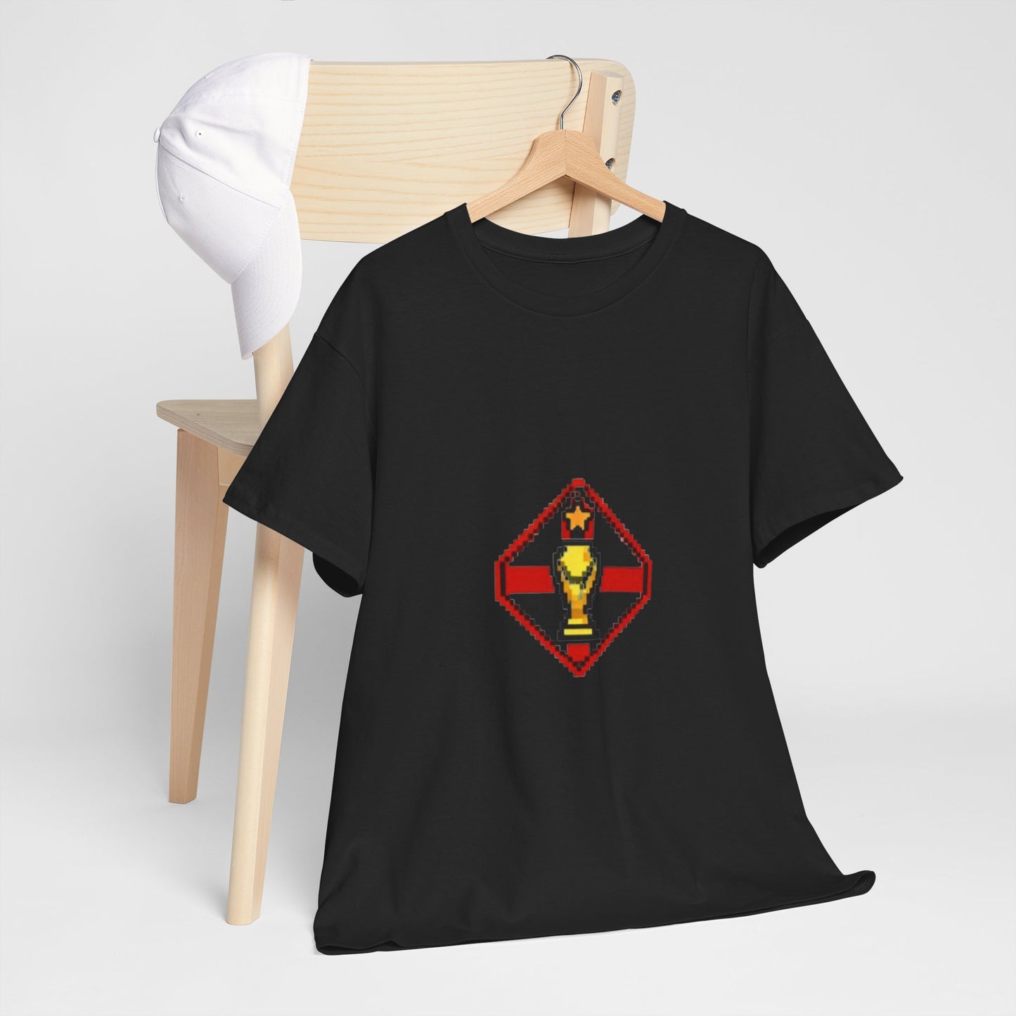 England Pixel Soccer Tee — Retro 8‑Bit Football Shirt