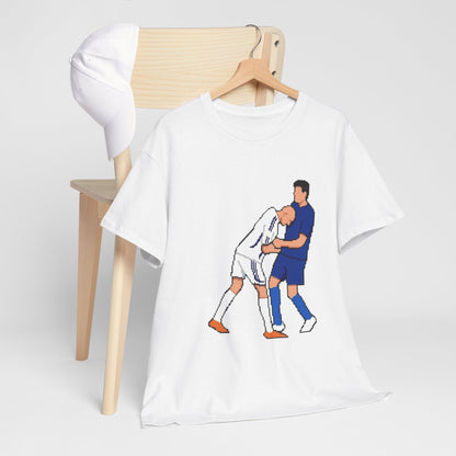 Football Players T-Shirt — Cartoon Football Headbutt Illustration